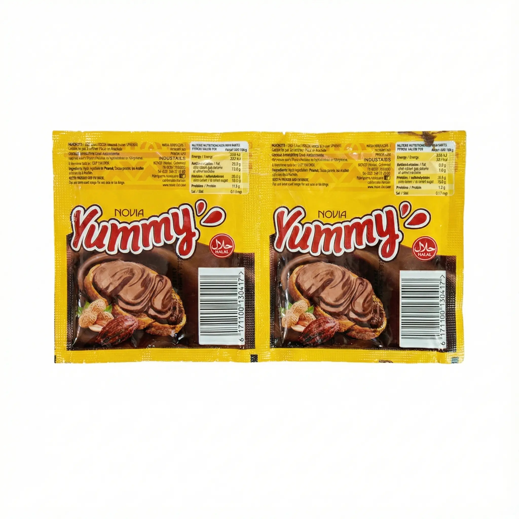 sachets de pate a tartiner chocolat yummy pour collation